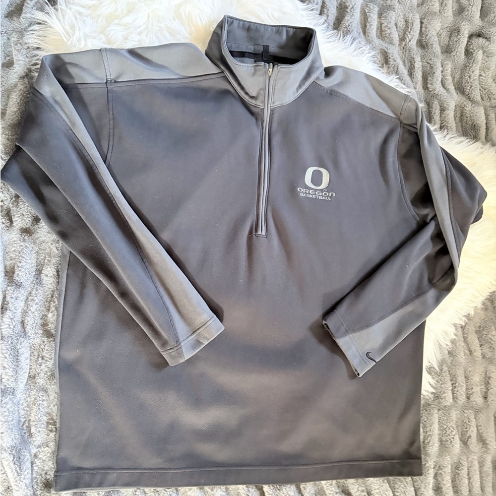 Oregon Ducks Nike Dri-FIT Gray Pullover
